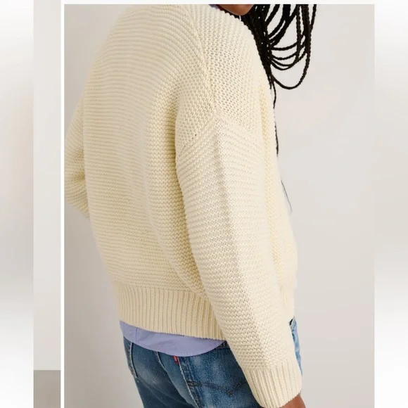 Alex Mill Women’s Button-Front Cardigan Sweater Cream Knit Size Small - Picture 6 of 15